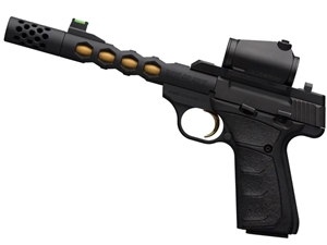 Browning Buck Mark Plus Vision .22LR 5.875" 10rd Pistol, Black/Gold TB w/ Vortex Crossfire
