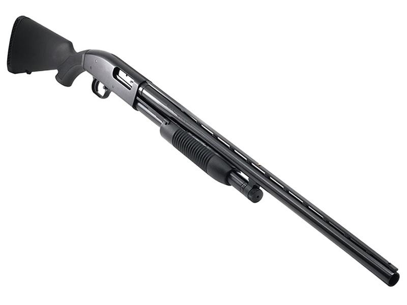 black 12 gauge shotgun