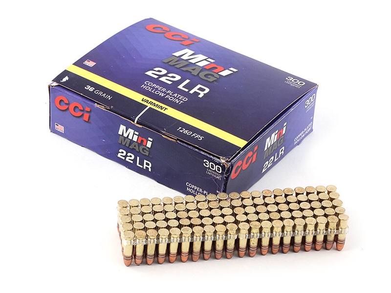 CCI Mini-Mag .22 LR 36 Grain Copper Plated Hollow Point 100rds Per