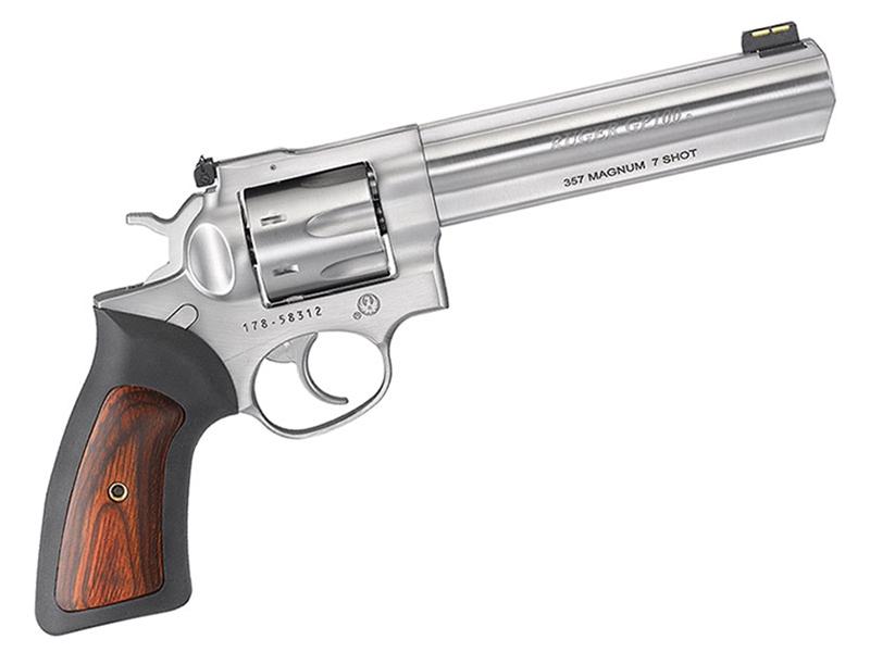 Ruger Gp100 357 Mag 6 Hardwood Ss 7rd Revolver